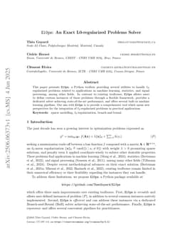 El0ps: An Exact L0-regularized Problems Solver
