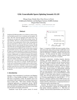 GS4: Generalizable Sparse Splatting Semantic SLAM