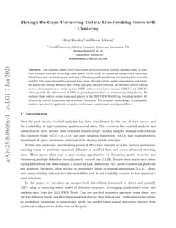 Through the Gaps: Uncovering Tactical Line-Breaking Passes with Clustering