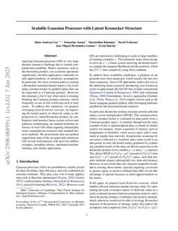 Scalable Gaussian Processes with Latent Kronecker Structure