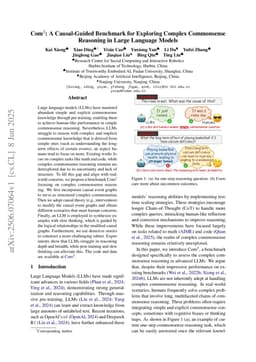 Com$^2$: A Causal-Guided Benchmark for Exploring Complex Commonsense Reasoning in Large Language Models