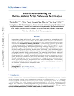Robotic Policy Learning via Human-assisted Action Preference Optimization