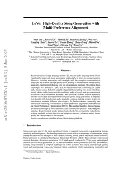 LeVo: High-Quality Song Generation with Multi-Preference Alignment