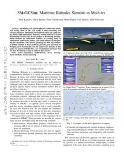 SMaRCSim: Maritime Robotics Simulation Modules