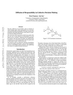 Diffusion of Responsibility in Collective Decision Making
