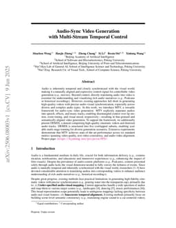 Audio-Sync Video Generation with Multi-Stream Temporal Control