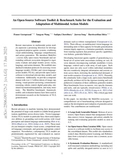 An Open-Source Software Toolkit & Benchmark Suite for the Evaluation and Adaptation of Multimodal Action Models