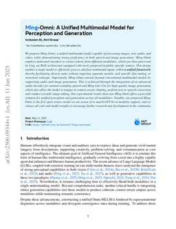 Ming-Omni: A Unified Multimodal Model for Perception and Generation