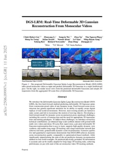 DGS-LRM: Real-Time Deformable 3D Gaussian Reconstruction From Monocular Videos