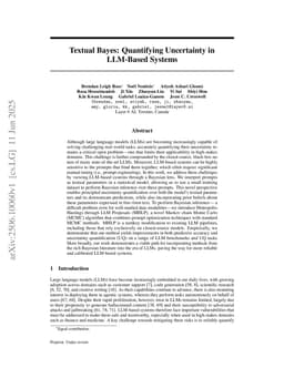 Textual Bayes: Quantifying Uncertainty in LLM-Based Systems