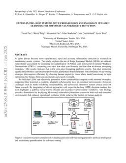 Expert-in-the-Loop Systems with Cross-Domain and In-Domain Few-Shot Learning for Software Vulnerability Detection