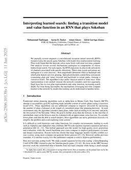 Interpreting learned search: finding a transition model and value function in an RNN that plays Sokoban