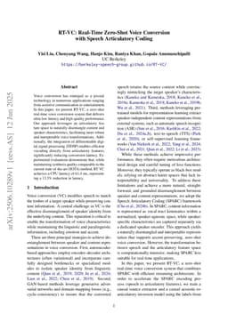 RT-VC: Real-Time Zero-Shot Voice Conversion with Speech Articulatory Coding