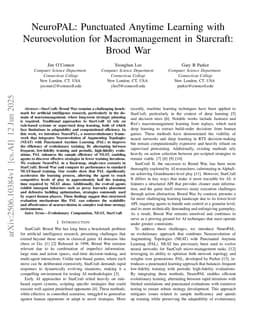 NeuroPAL: Punctuated Anytime Learning with Neuroevolution for Macromanagement in Starcraft: Brood War