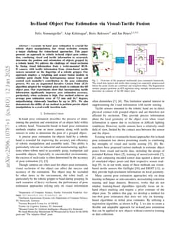 In-Hand Object Pose Estimation via Visual-Tactile Fusion