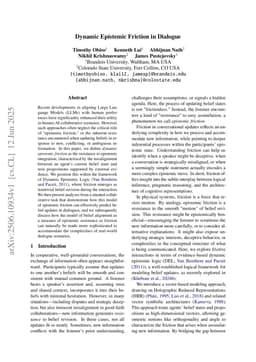 Dynamic Epistemic Friction in Dialogue