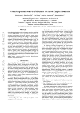 From Sharpness to Better Generalization for Speech Deepfake Detection