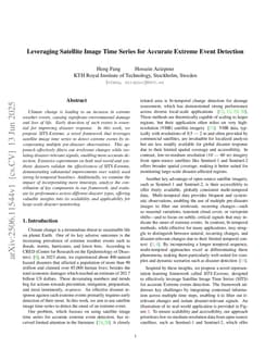 Leveraging Satellite Image Time Series for Accurate Extreme Event Detection