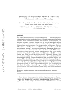 Dissecting the Segmentation Model of End-to-End Diarization with Vector Clustering