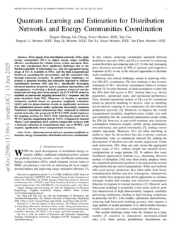 Quantum Learning and Estimation for Distribution Networks and Energy Communities Coordination