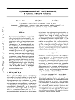Bayesian Optimization with Inexact Acquisition: Is Random Grid Search Sufficient?