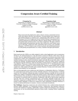 Compression Aware Certified Training