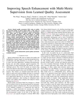 Improving Speech Enhancement with Multi-Metric Supervision from Learned Quality Assessment