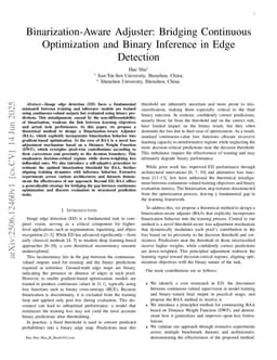 Binarization-Aware Adjuster: Bridging Continuous Optimization and Binary Inference in Edge Detection