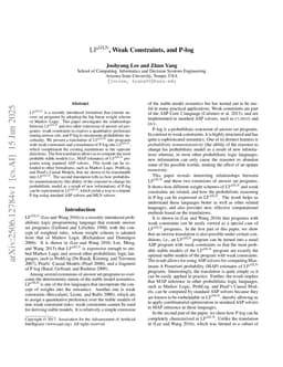 LPMLN, Weak Constraints, and P-log