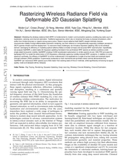 Rasterizing Wireless Radiance Field via Deformable 2D Gaussian Splatting