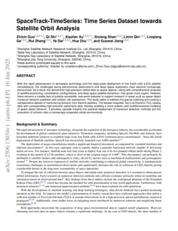 SpaceTrack-TimeSeries: Time Series Dataset towards Satellite Orbit Analysis