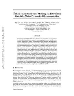 IGD: Token Decisiveness Modeling via Information Gain in LLMs for Personalized Recommendation
