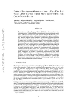 Direct Reasoning Optimization: LLMs Can Reward And Refine Their Own Reasoning for Open-Ended Tasks