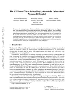 The ASP-based Nurse Scheduling System at the University of Yamanashi Hospital