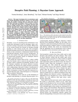 Deceptive Path Planning: A Bayesian Game Approach