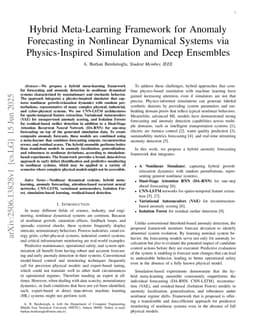 Hybrid Meta-Learning Framework for Anomaly Forecasting in Nonlinear Dynamical Systems via Physics-Inspired Simulation and Deep Ensembles