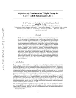 AlphaDecay: Module-wise Weight Decay for Heavy-Tailed Balancing in LLMs