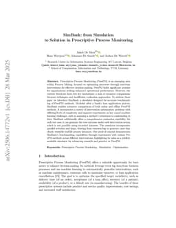 SimBank: from Simulation to Solution in Prescriptive Process Monitoring