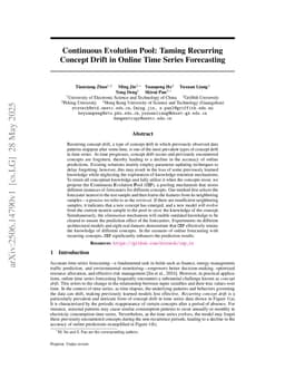 Continuous Evolution Pool: Taming Recurring Concept Drift in Online Time Series Forecasting