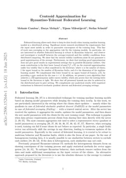 Centroid Approximation for Byzantine-Tolerant Federated Learning