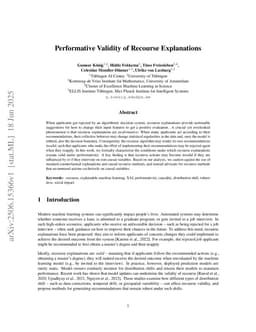 Performative Validity of Recourse Explanations