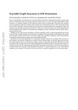 Tractable Graph Structures in EFX Orientation