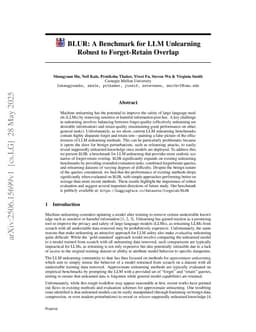 BLUR: A Benchmark for LLM Unlearning Robust to Forget-Retain Overlap