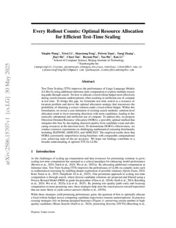 Every Rollout Counts: Optimal Resource Allocation for Efficient Test-Time Scaling