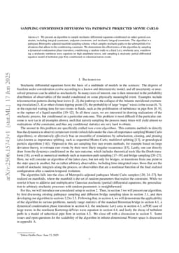 Sampling conditioned diffusions via Pathspace Projected Monte Carlo