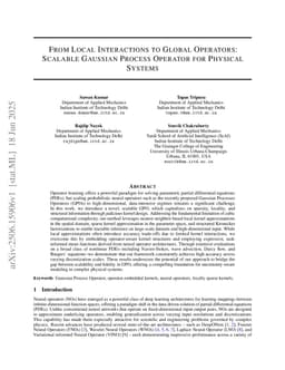 From Local Interactions to Global Operators: Scalable Gaussian Process Operator for Physical Systems