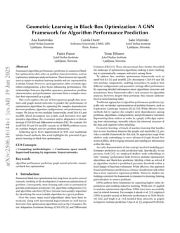 Geometric Learning in Black-Box Optimization: A GNN Framework for Algorithm Performance Prediction