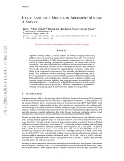 Large Language Models in Argument Mining: A Survey