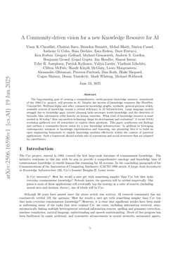 A Community-driven vision for a new Knowledge Resource for AI