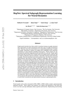 SlepNet: Spectral Subgraph Representation Learning for Neural Dynamics